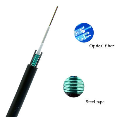 Cáp quang bọc thép 2 lõi ngoài trời với vỏ bọc MDPE Đường kính 7.6mm
