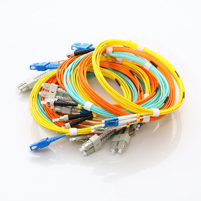 Dây nối cáp quang SM DX SC APC đến LC UPC có clip Tuân thủ RoHS