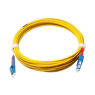 Dây nối cáp quang SM DX SC APC đến LC UPC có clip Tuân thủ RoHS