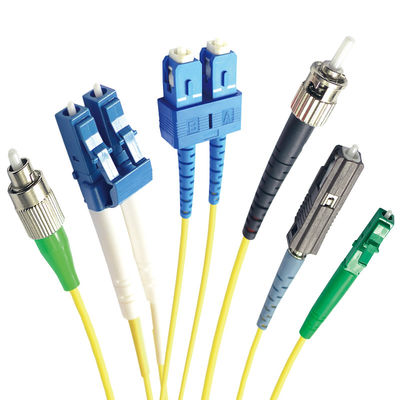 Dây nối cáp quang SM DX SC APC đến LC UPC có clip Tuân thủ RoHS