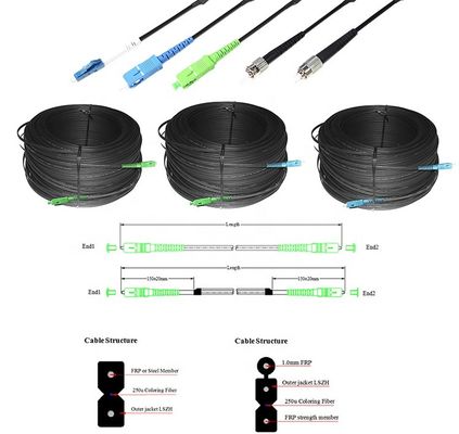 Cáp thả FTTH ngoài trời Jumper, Dây cáp quang G657A