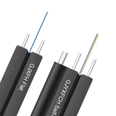 1 2 Cáp quang FTTH phẳng trong nhà / ngoài trời 4 lõi