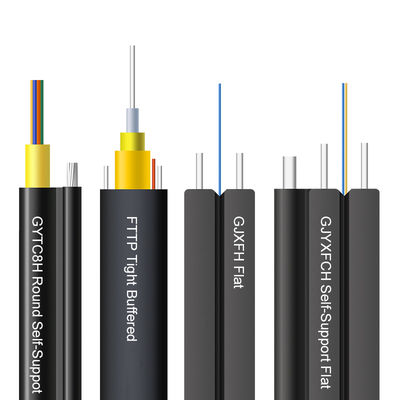 1 lõi Toneable G657A1 G657A2 G657A3 FTTP Cáp thả trong nhà/ngoài trời được đệm chặt cho viễn thông, Cáp thả phẳng