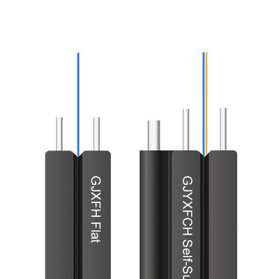 GJXH GJXCH 1,2,4,6,8,12 Cores Cáp quang phẳng trong nhà / ngoài trời FTTH Cáp thả