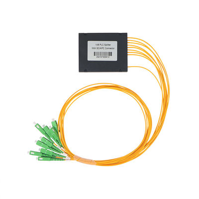 Bộ chia PLC hộp 1 × 8 ABS với đầu nối Loại sợi quang 8 đường G657A1