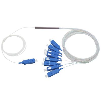 Bộ chia tín hiệu PLC mini sợi quang 1 mét 1x8 với đầu nối SC UPC