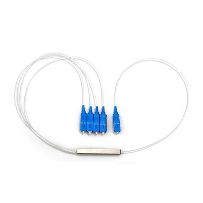 Bộ chia PLC ống thép nhỏ loại 1 * 4 với đầu nối SC APC UPC