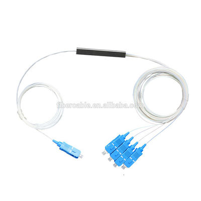 Bộ chia PLC ống thép nhỏ loại 1 * 4 với đầu nối SC APC UPC