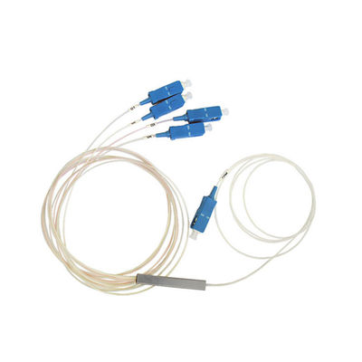Bộ chia PLC ống thép nhỏ loại 1 * 4 với đầu nối SC APC UPC
