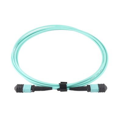 Dây cáp quang 12 lõi 24 lõi, Cáp vá Mtp Mpo Om3 Om4 cho Qsfp