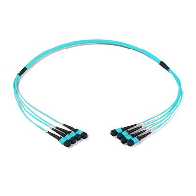 Dây cáp quang 12 lõi 24 lõi, Cáp vá Mtp Mpo Om3 Om4 cho Qsfp