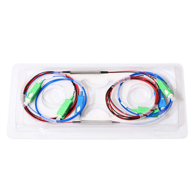Bộ chia sợi quang FTTH 3 cổng Wdm 1310 1490 1550 Fwdm Loại ống thép