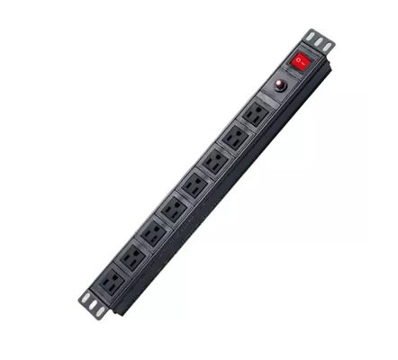 Ổ cắm gắn giá đỡ PDU 8 chiều tùy chỉnh với vật liệu chống cháy cao