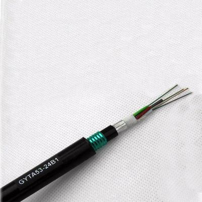 GYTA53 Ngoài trời 12 24 48 Core PE Out Vỏ cáp quang bọc thép ngầm