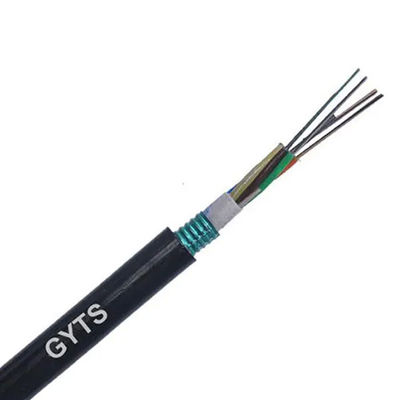 Dây cáp quang 96 lõi G652D với dây thép vỏ bọc PE GYTS