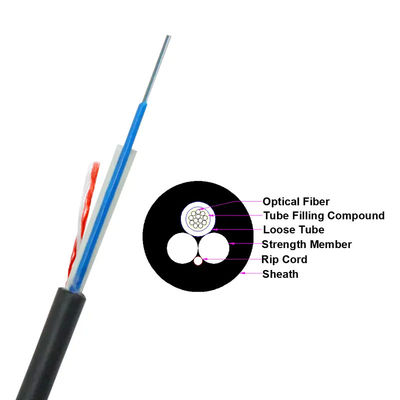 Cáp quang ngoài trời cường độ FRP 24 lõi G.652D Loại OEM ODM