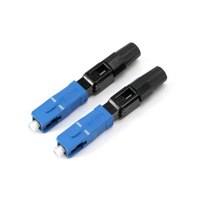 Đầu nối nhanh sợi quang SM màu xanh cho viễn thông FTTH CATV