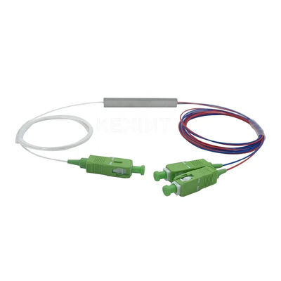 Bộ chia sợi quang PLC 1x2 SC APC UPC Chế độ đơn Loại ống thép siêu nhỏ