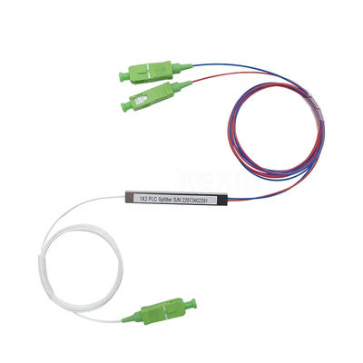 Bộ chia sợi quang PLC 1x2 SC APC UPC Chế độ đơn Loại ống thép siêu nhỏ