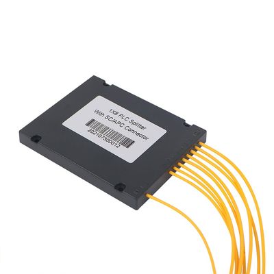 Bộ chia PLC hộp 1 × 8 ABS với đầu nối Loại sợi quang 8 đường G657A1