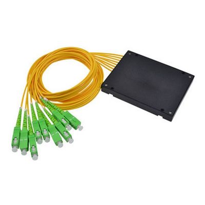 Bộ chia PLC hộp 1 × 8 ABS với đầu nối Loại sợi quang 8 đường G657A1