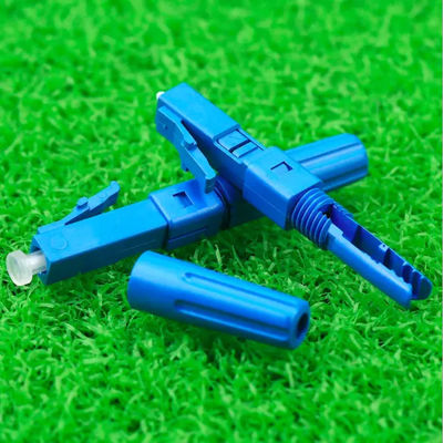 Đầu nối sợi quang màu xanh lam, Đầu nối nhanh LC UPC cho camera quan sát FTTH CATV