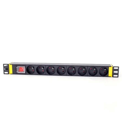 Ổ cắm gắn giá đỡ PDU 8 chiều tùy chỉnh với vật liệu chống cháy cao